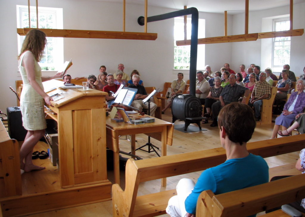 Gathering in Meetinghouse